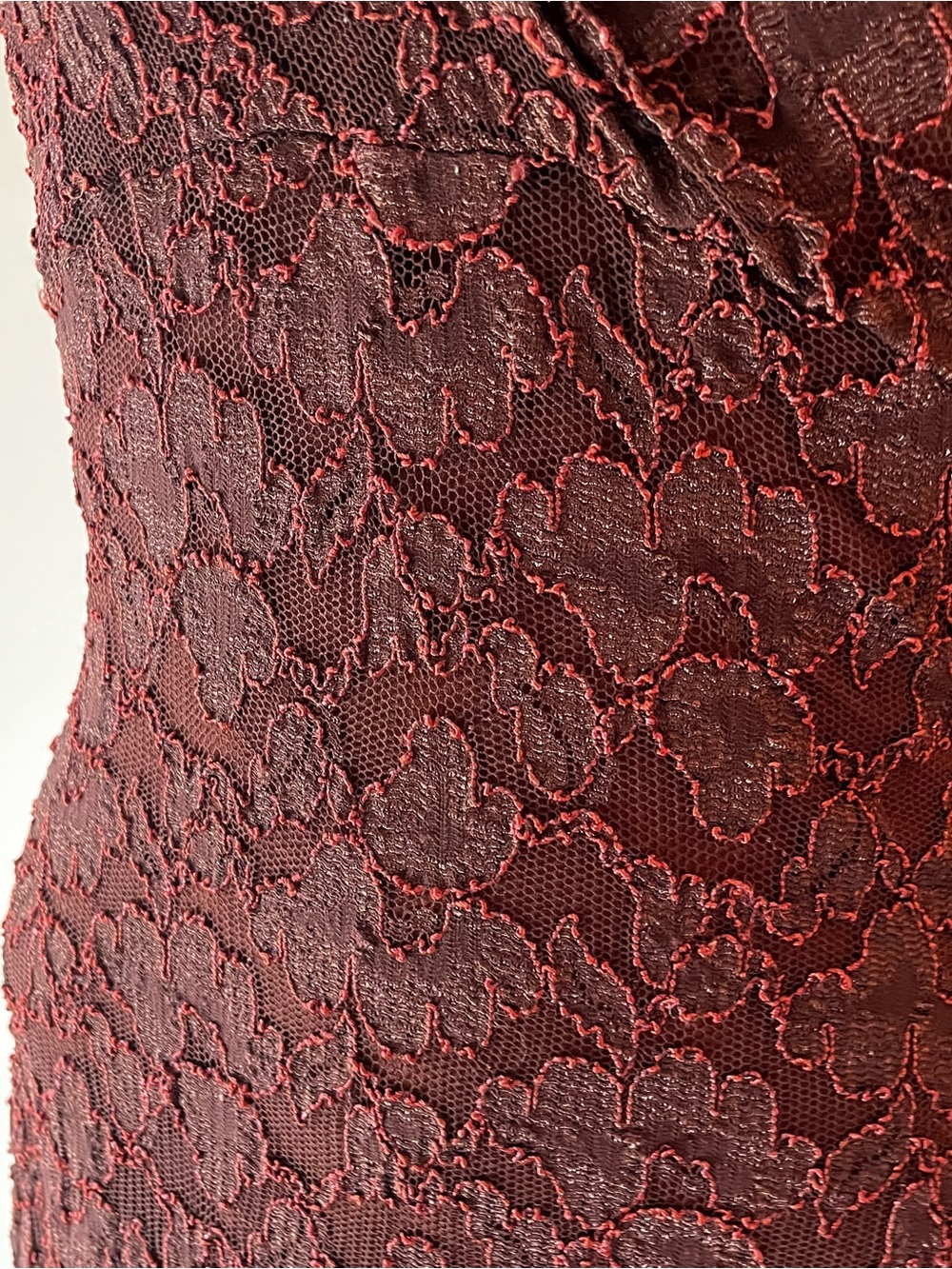 Vintage bisou bisou Lace Slip Dress in Chocolate Brown - Picture 2 of 4